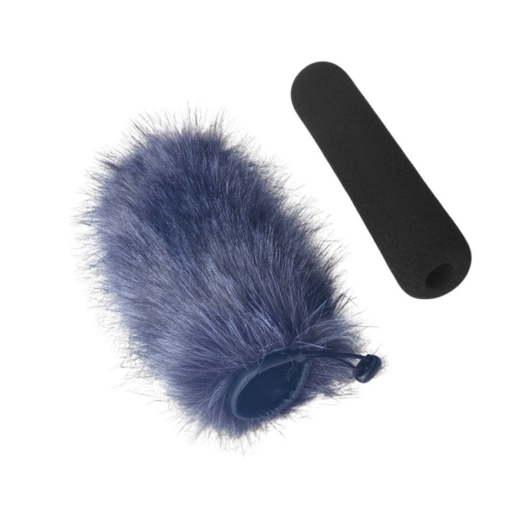 Capac microfon 24cm puf moale iepure, elastic, antifonare vant