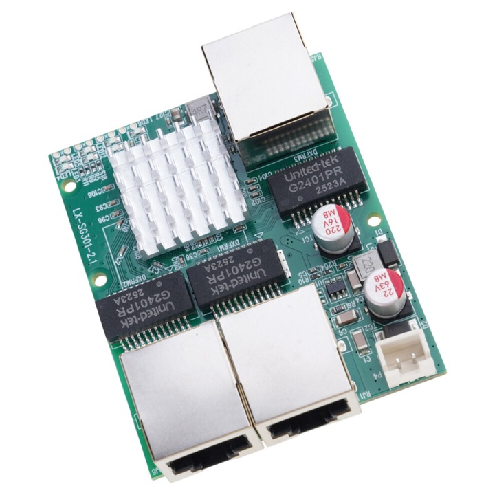 Мрежов комутатор 3 порта RJ45 1000Mbps метален 60x49.5x16mm