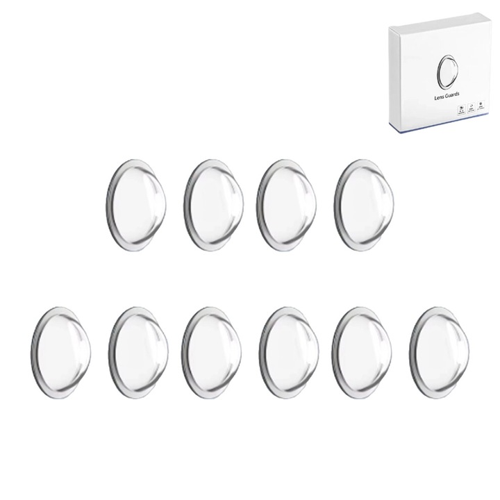 10 db autós kamera lencsevédő készlet, optikai üveg, 22.6x22.6mm, átlátszó