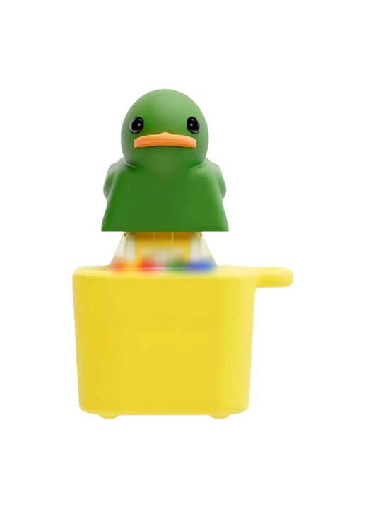 Foszforeszkáló kacsa kulcstartó többszínű hanggal 6x2.5x3cm szett