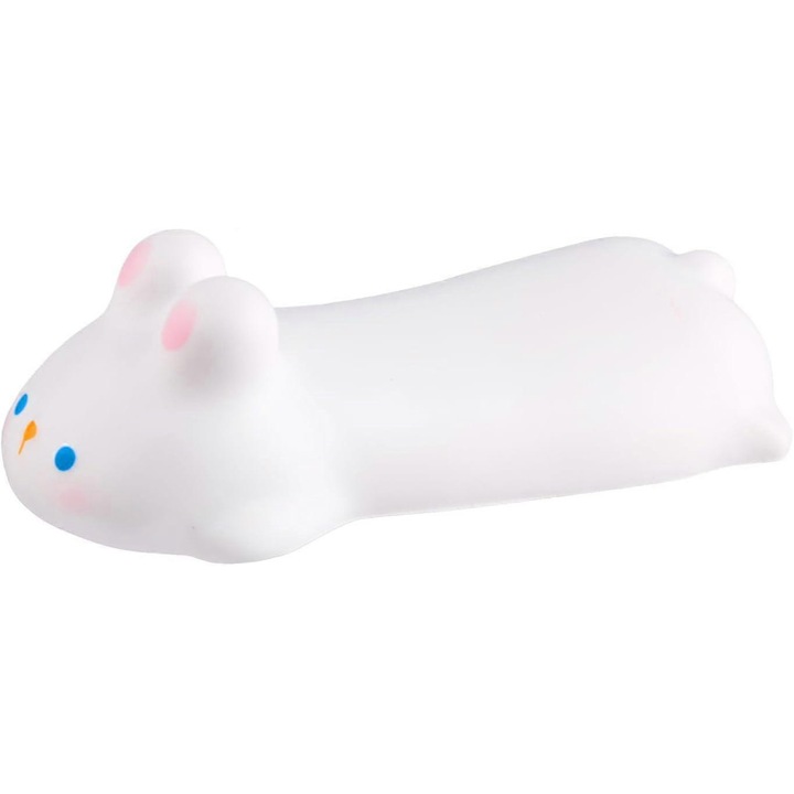 Egér csuklótámasz Nyuszi, egér alátét párna, lassú visszapattanású memóriahab, ergonomikus kialakítás, csúszásmentes alap, fehér, 12.5x6 cm, 1 db.