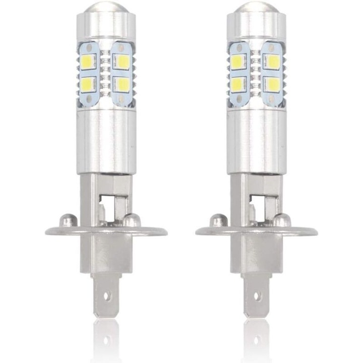 2 db H1 LED izzó készlet 6000K 100W 2400LM fehér 360° 12-24V