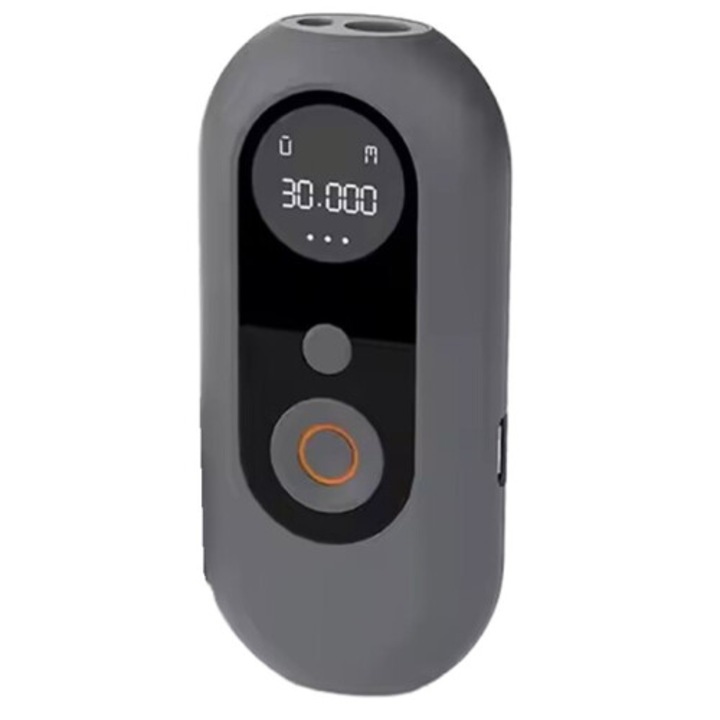 Telemetru laser digital 30m, metru electronic portabil cu afisaj, gri, 1 buc