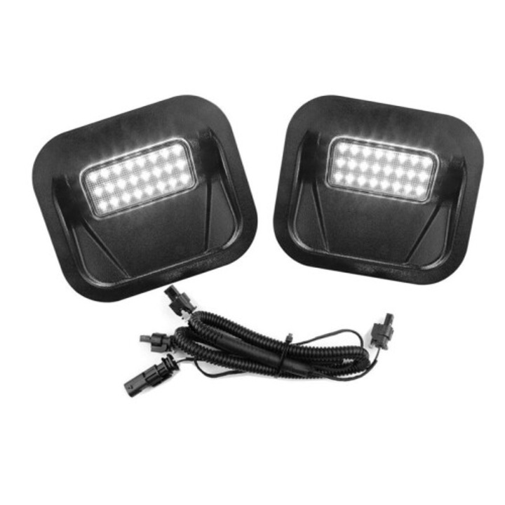 2 db fehér LED lámpa szett teherautó platóhoz, 2019-2021, 1500-3500