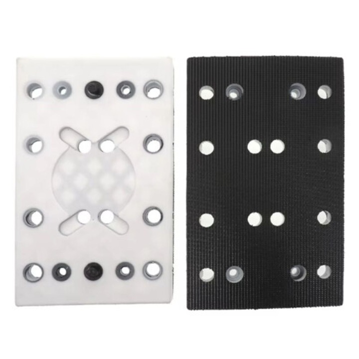 Placa de inlocuire pentru slefuitor, 130x80mm, 12 gauri, alb