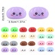 Set 24 bucati, jucarii squishy antistres tip galuste, calendar advent surpriza, din TPR, material moale cu revenire lenta la forma, multicolor, 26x18x4 cm