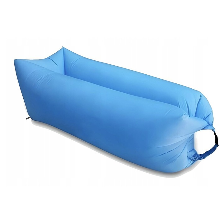 Fotoliu gonflabil, confortabil, rezistent la apa, albastru, 200x90x50cm