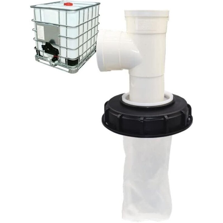 Capac rezervor F cu filtru nylon lavabil pentru rezervor apa pluviala 1000L, plastic rezistent