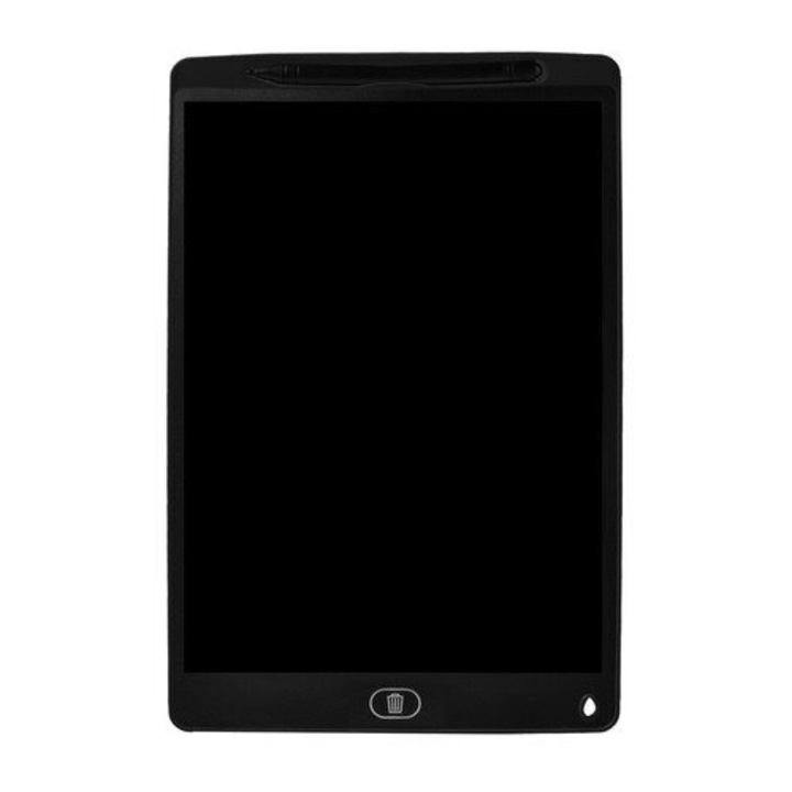 Tableta de desen/de scris pentru copii XXL, ecran 29 cm, fara radiatii, ultra-subtire cu functie blocare ecran, Negru, 1 buc