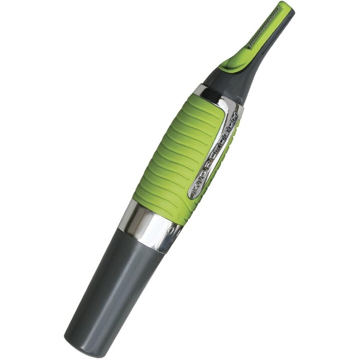 Trimmer par facial multifunctional, verde-gri, 14.5x2.5x2.5cm