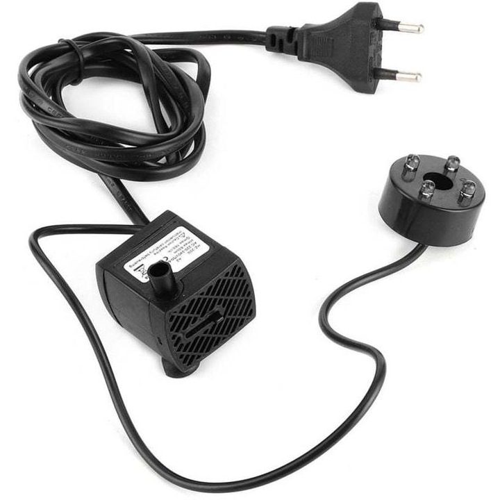 Csendes vízpumpa LED-del, kompakt, miniatűr sziklához, 220-240V