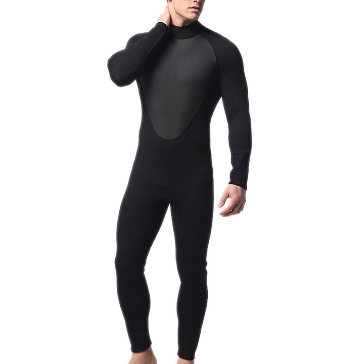 Costum de neopren complet pentru barbati, 3mm, pentru scufundari, elastic, pentru inot, surfing, snorkelingL