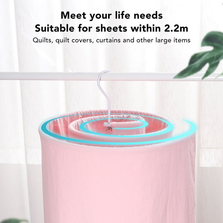 Spirálos ruhaszárító, fehér, 2.1m, 5kg kapacitás