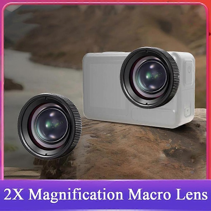 2X makró objektív, HD optikai üveg, többrétegű, átlátszó, univerzális, standard méretek