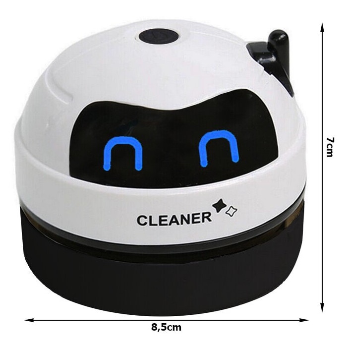 Aspirator mini portabil fara fir, mic, reincarcabil, negru, 7x8.5cm