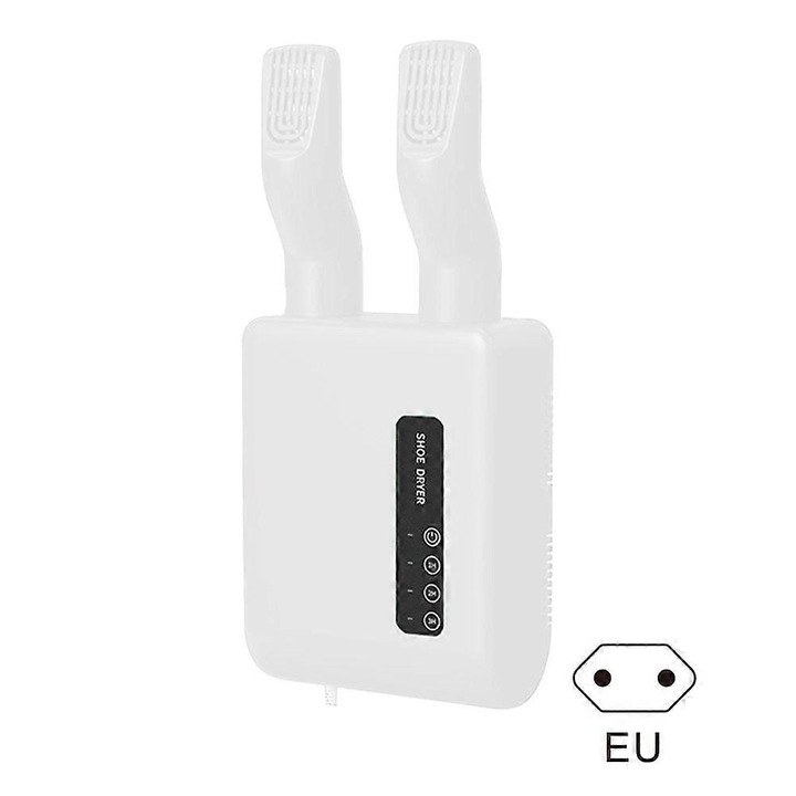 Elektromos cipőszárító, falra szerelhető, gyors fűtés, intelligens időzítő, fehér, 1 db