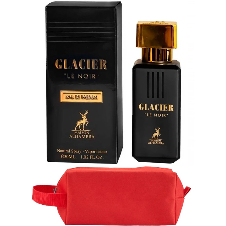 Set Parfum Alhambra Glacier Le Noir 30 ml Maison Alhambra Parfum Arabesc, Barbati, Gentuta parfumuri