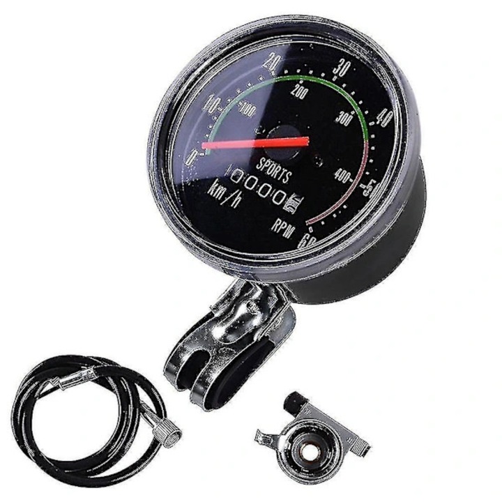 Mechanikus kerékpár sebességmérő/kilométer-számláló, visszaállítható, 26/27.5/28/29 hüvelykes kerekekhez, fekete, 1 szett