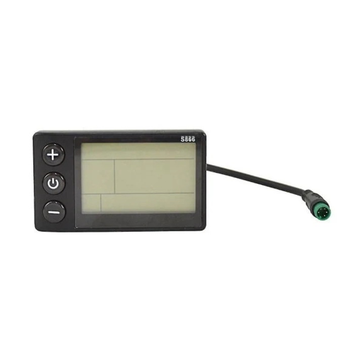 LCD kijelző elektromos kerékpárhoz, fekete, 24V-48V, 10x5x3cm