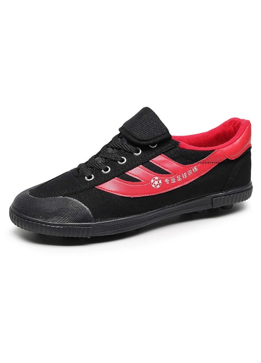 Pantofi sport barbati, exterior si interior, negru-rosu