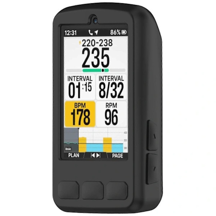 Védőtok Wahoo ELEMNT ROAM V3/ROAM3 (WF156) készülékhez, szilikonból, precíz kivágásokkal a gombokhoz és portokhoz, ütés- és karcálló, Fekete