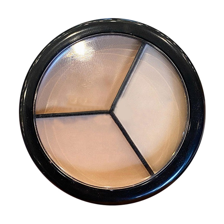 Paleta corectoare (concealer) 3 nuante, crema, acoperire completa, hidratant, cu efect de primer, Multicolor, 0.5 g