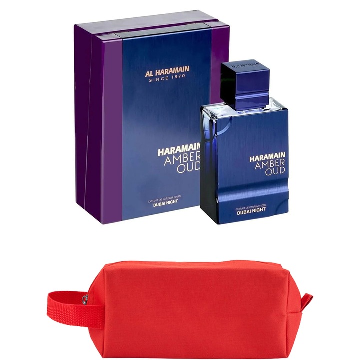 Set Parfum Al Haramain Amber Oud Dubai Night 100 ml Al Haramain Parfum Arabesc, Barbati Femei Unisex, Gentuta parfumuri