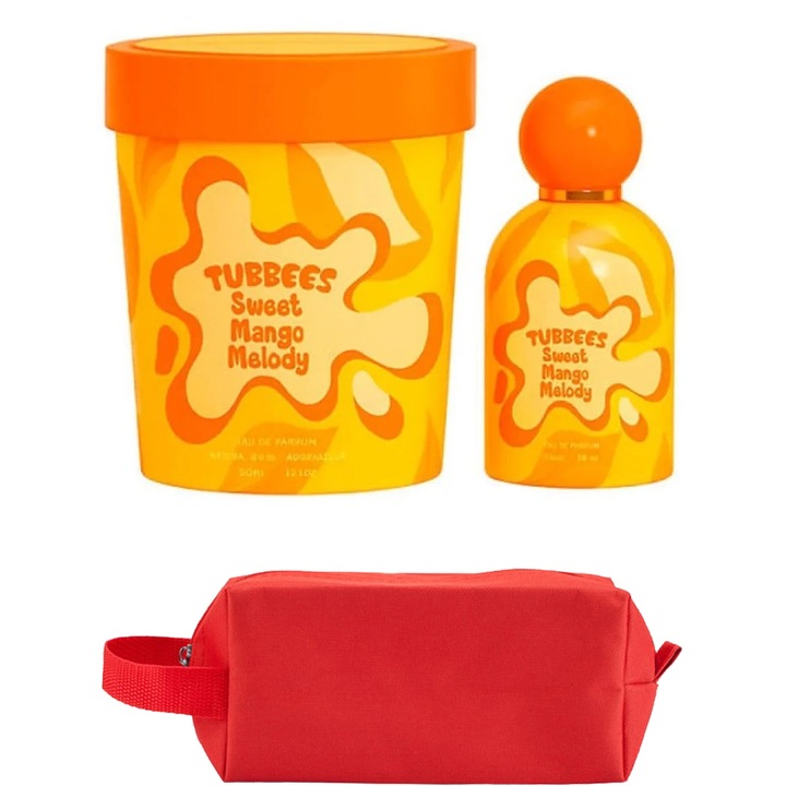 Set Parfum Tubbees Sweet Mango Melody EDP 50 ml Grandeur Elite Parfum Arabesc, Barbati Femei Unisex, Gentuta parfumuri