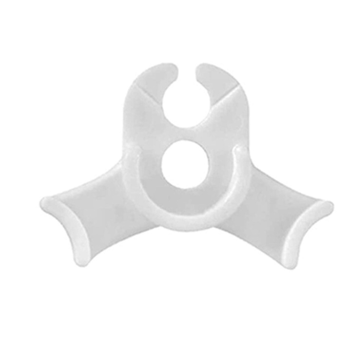 Set 10 cleme pentru modelat ramuri plante, plastic, alb, 90 grade
