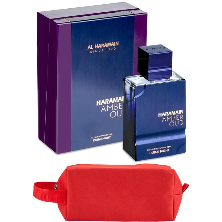 Set Parfum Al Haramain Amber Oud Dubai Night 75 ml Al Haramain Parfum Arabesc, Barbati Femei Unisex, Gentuta parfumuri