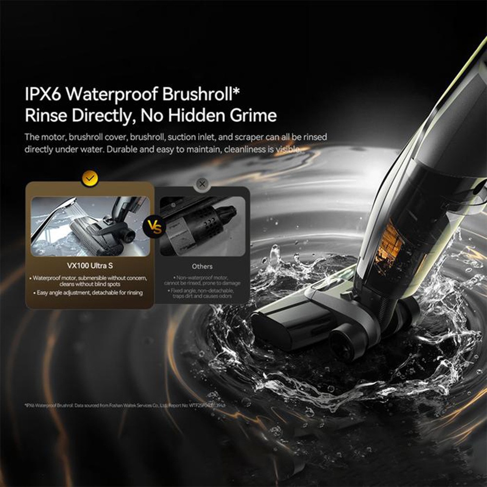 Aspirator Fara Fir cu Mop, 22000Pa, Statie Smart a€“ Deerma (VX100 Ultra S) - Black