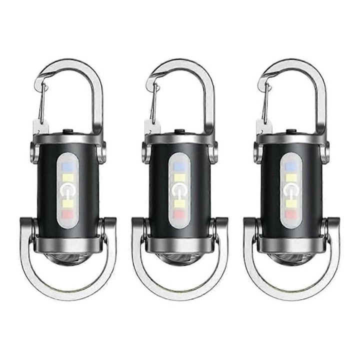Lanterna LED reincarcabila 2 in 1 cu powerbank, rezistenta, compacta, negru, 3 buc