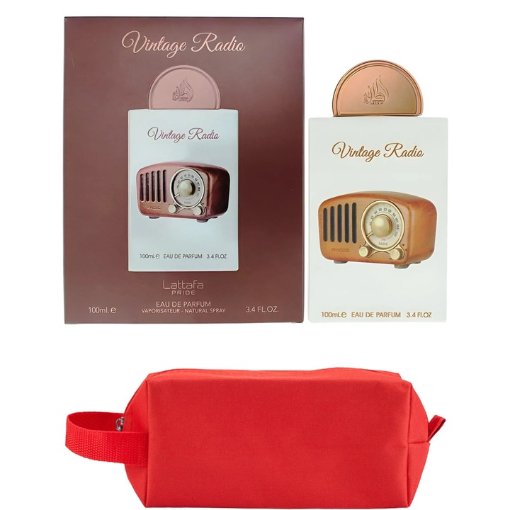 Set Parfum Lattafa Pride Vintage Radio 100 ml Lattafa Parfum Arabesc, Barbati Femei Unisex, Gentuta parfumuri
