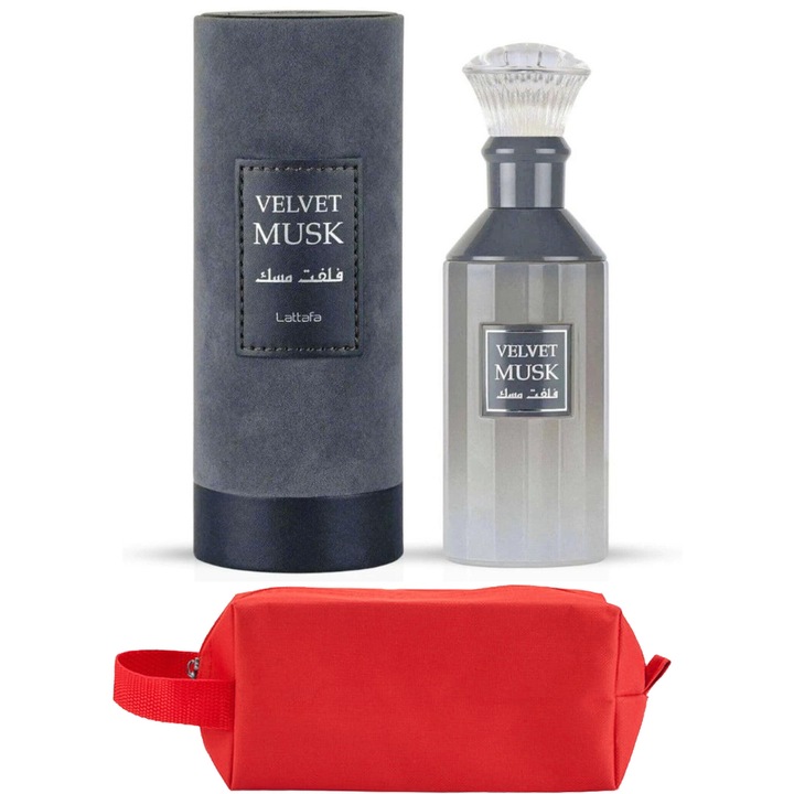 Set Parfum Lattafa Velvet Musk 100 ml Lattafa Parfum Arabesc, Barbati Femei Unisex, Gentuta parfumuri