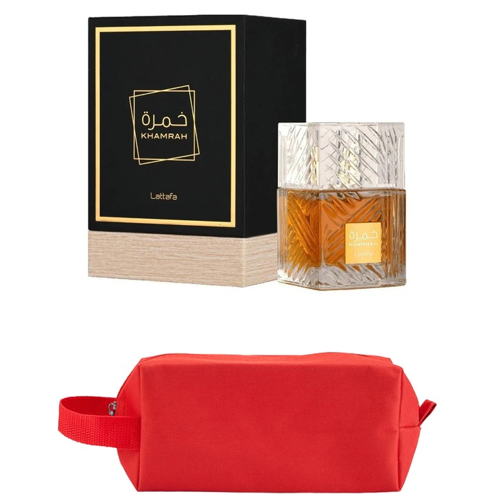 Set Parfum Lattafa Khamrah 100 ml Lattafa Parfum Arabesc, Barbati Femei Unisex, Gentuta parfumuri