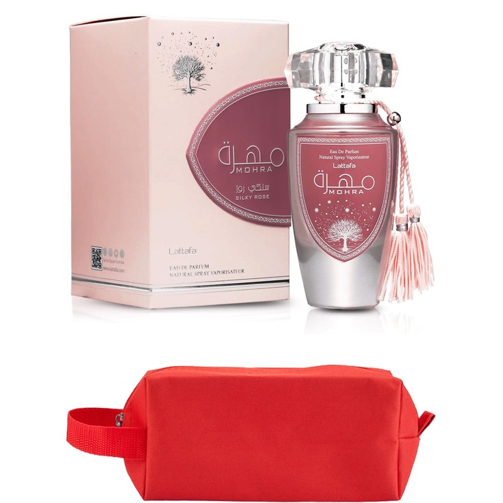 Set Parfum Lattafa Mohra Silky Rose 100 ml Lattafa Parfum Arabesc, Femei, Gentuta parfumuri