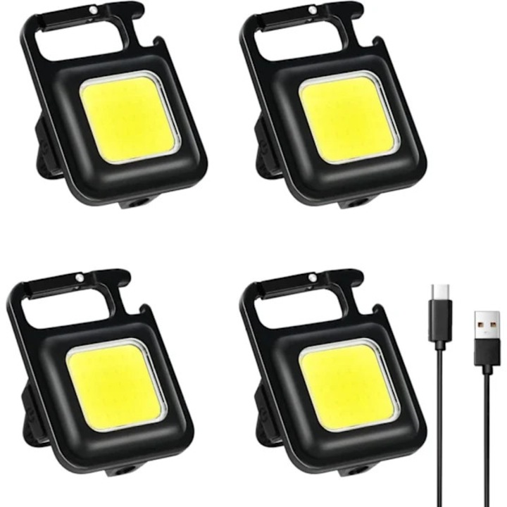 Mini LED lámpa, 800 lumen, 4 mód, mágneses, hordozható, 9x3x2cm