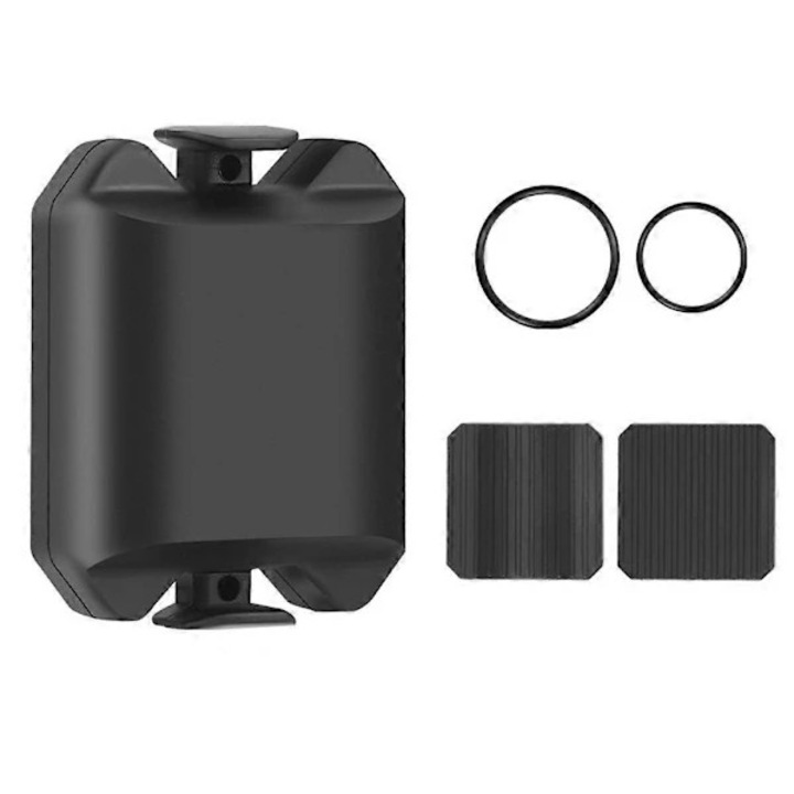 Kerékpár sebesség- és pedálfordulatszám-érzékelő, vezeték nélküli kettős ANT+/Bluetooth kerékpárkomputer, IP67 vízálló, cserélhető CR2032 elem, 500 óra üzemidő, fekete, 1 db