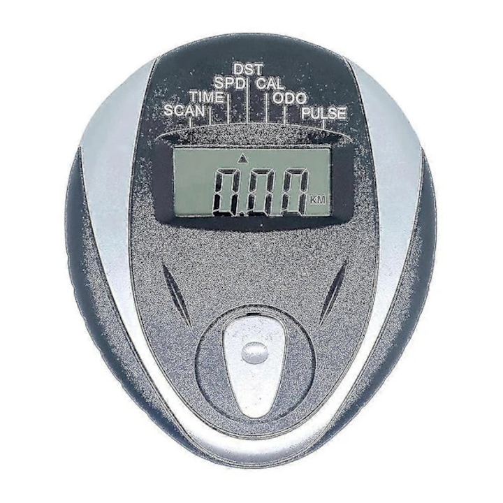 Fitness kerékpár komputer, sebesség- és pulzusmérő, fekete, műanyag, 2xAAA