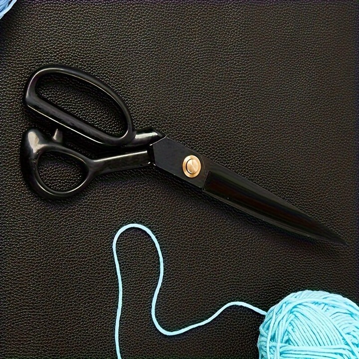 Set foarfeci croitorie, lame din otel inoxidabil, maner ergonomic, pentru cusut si uz casnic, negru
