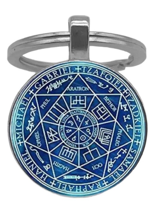Kulcstartó arkangyal amulett, antik kivitel