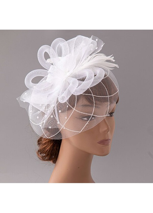 Bentita vintage dantela pene alba eleganta