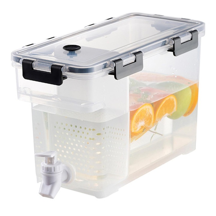 Dozator 3.5L cu robinet, capacitate mare, gri