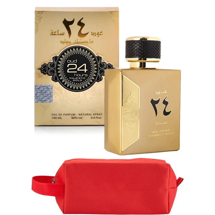 Set Parfum Ard Al Zaafaran Oud 24 Hours Majestic Gold 100 ml Ard Al Zaafaran Parfum Arabesc, Barbati Femei Unisex, Gentuta parfumuri