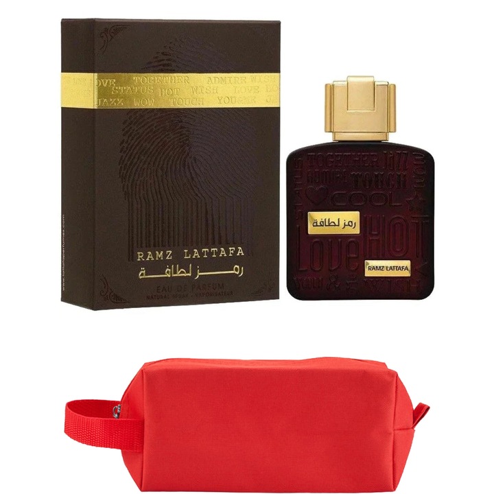 Set Parfum Lattafa Ramz Gold 100 ml Lattafa Parfum Arabesc, Barbati Femei Unisex, Gentuta parfumuri