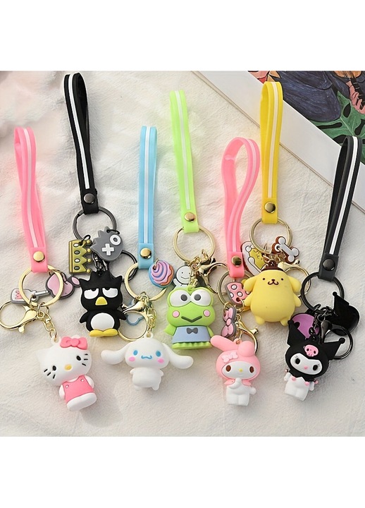 Комплект ключодържатели 7 части Hello Kitty и приятели многоцветен