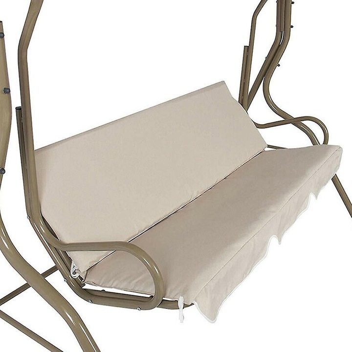 Husa pentru sezut balansoar, acoperitoare pentru scaun balansoar, din poliester 190T taffeta, rezistenta la apa si la rupere, usor de curatat, bej, 150x50x10 cm, 1 buc