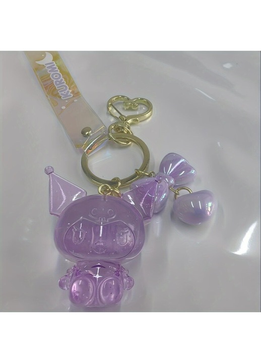 Прозрачен PVC ключодържател Sanrio KT Cat Kuromi Valentine's Day