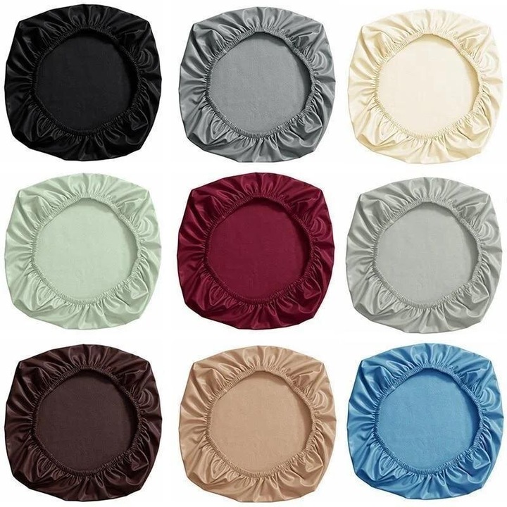 Husa scaun elastica, husa pentru scaun, PU cu aspect de piele sintetica, captuseala poliester, cu banda elastica pentru fixare, khaki, 1 buc