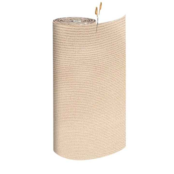Protectie adeziva pentru mobilier, zgarietor pentru pisici, autoadeziv, material durabil si rezistent, certificat OEKO-TEX, bej